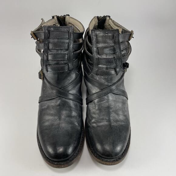 Freebird By Steven Stair Distressed Leather Womens Ankle Boots Size 6 Black - Picture 11 of 11